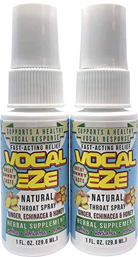 Vocal Eze, Natural Herbal Throat Spray (2) Bottles | Celebrity Endorsed | Relieve