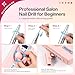 Glamonade Electric Nail Drill Machine: Professional 35000 RPM E File Kit for Acrylic Gel Polish Removal Portable Manicure with Bit Home Salon