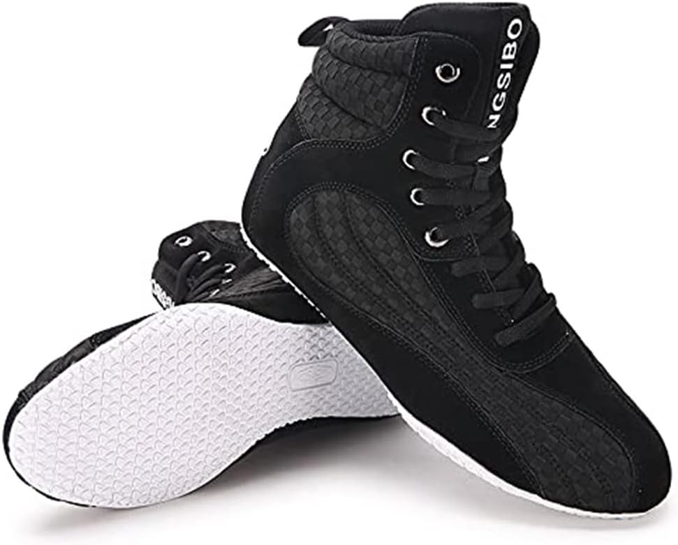 Mens Wrestling Trainers Lightweight Weightlifting Fashion Shoes Non-Slip Boxing Sneakers Casual Lightweight Bodybuilding Shoes