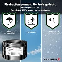 Premium X CAT 7 Outdoor Netzwerkkabel 30m - 10 Gbit/s Erdkabel Datenkabel Ethernetkabel LAN Kabel für Außen S/FTP AWG23/1 Verlegekabel - reines Kupfer - schwarz – Ansicht 2