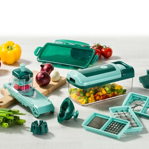 Nicer Dicer Genius Fusion Smart Julietti in Mint-Grün mit 16 Teilen