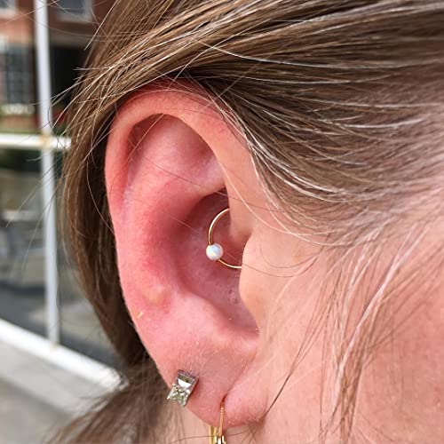 Opal Captive Bead Wildklass Synthetic Rose Gold Rainbow Black 316L Surgical Steel (16G 5/16" 8Mm Rose Gold) #TOP4