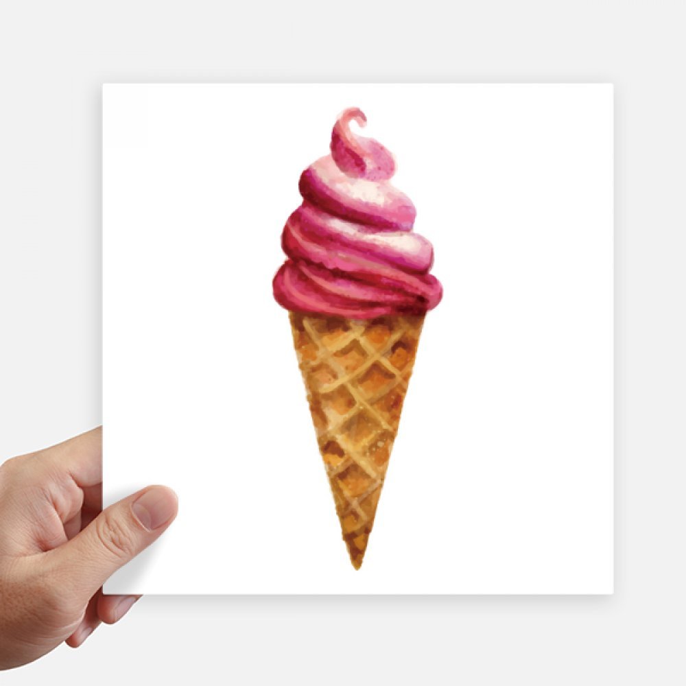 Autocollant carré rouge aquarelle 20x20 cm pour sticker déco ordinateur portable et mur
