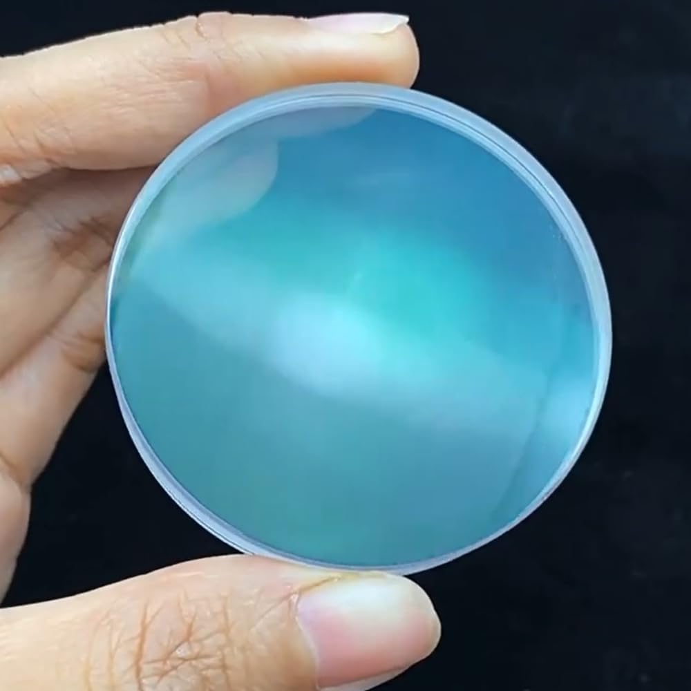 D60mm Series Glued Objective Lens, 60F410 Fused Blue-Coated Chromatic Aberration Lens for Astronomical Telescope Accessories (D61.5F228 Glued Green Film)