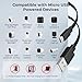 Basesailor Micro USB Power Cable 30FT 2Pack,9M Flat Micro USB Charging Power Cord,Charger for Wyze Cam Pan V4,Yi Cam,Nest Cam,Blink Mini/XT/XT2/3rd Gen Camera,Arlo Q,Furbo Dog,Netvue,Xbox Controller