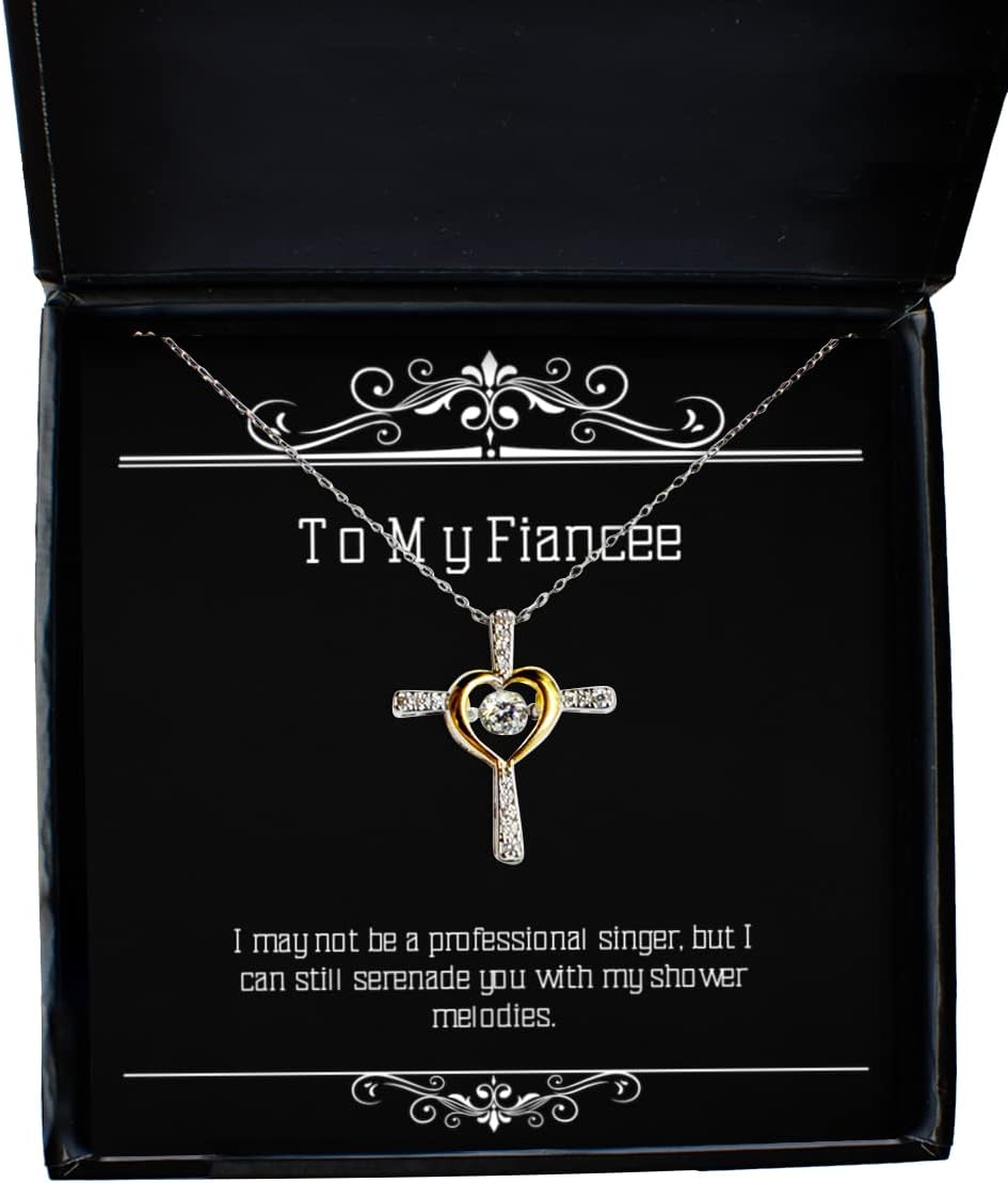 Inspire Fiancee Gifts, I May not be a Professional Singer, but I can Still, Inspirational Birthday Cross Dancing Necklace from, Reusable Gift Ideas for Fiancee, Reusable Gifts for Future Wife,