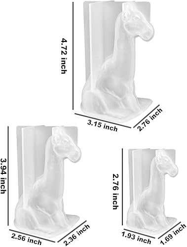 Miniatura 2 de RESINWORLD Juego de 3 tamaños 3D molde de jirafa, molde flexible de silicona para resina, yeso, arcilla, vela