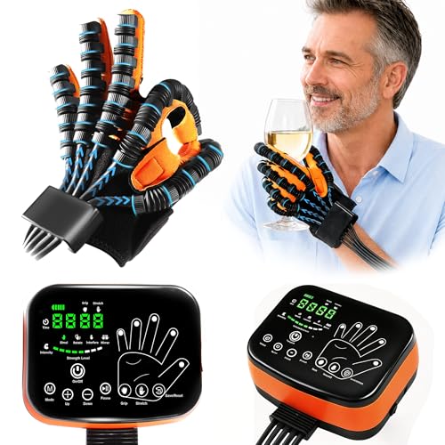 Image of 9th Gen Hand Rehabilitation Robot Gloves for Stroke Recovery, Home Physical Therapy for Hand Weakness & Hemiplegia, Finger Exerciser with 4 Modes Mirror Training & 5 Independent Air Valves