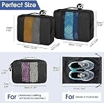 Packing Cubes Travel Organizer 6 Set Travel Packing Cube Waterproof Travel Packing Organizer in 4 Sizes with Laundry Bag for Travel Essentials Lightweight Luggage Organizer Bags for Carry on Suitcases