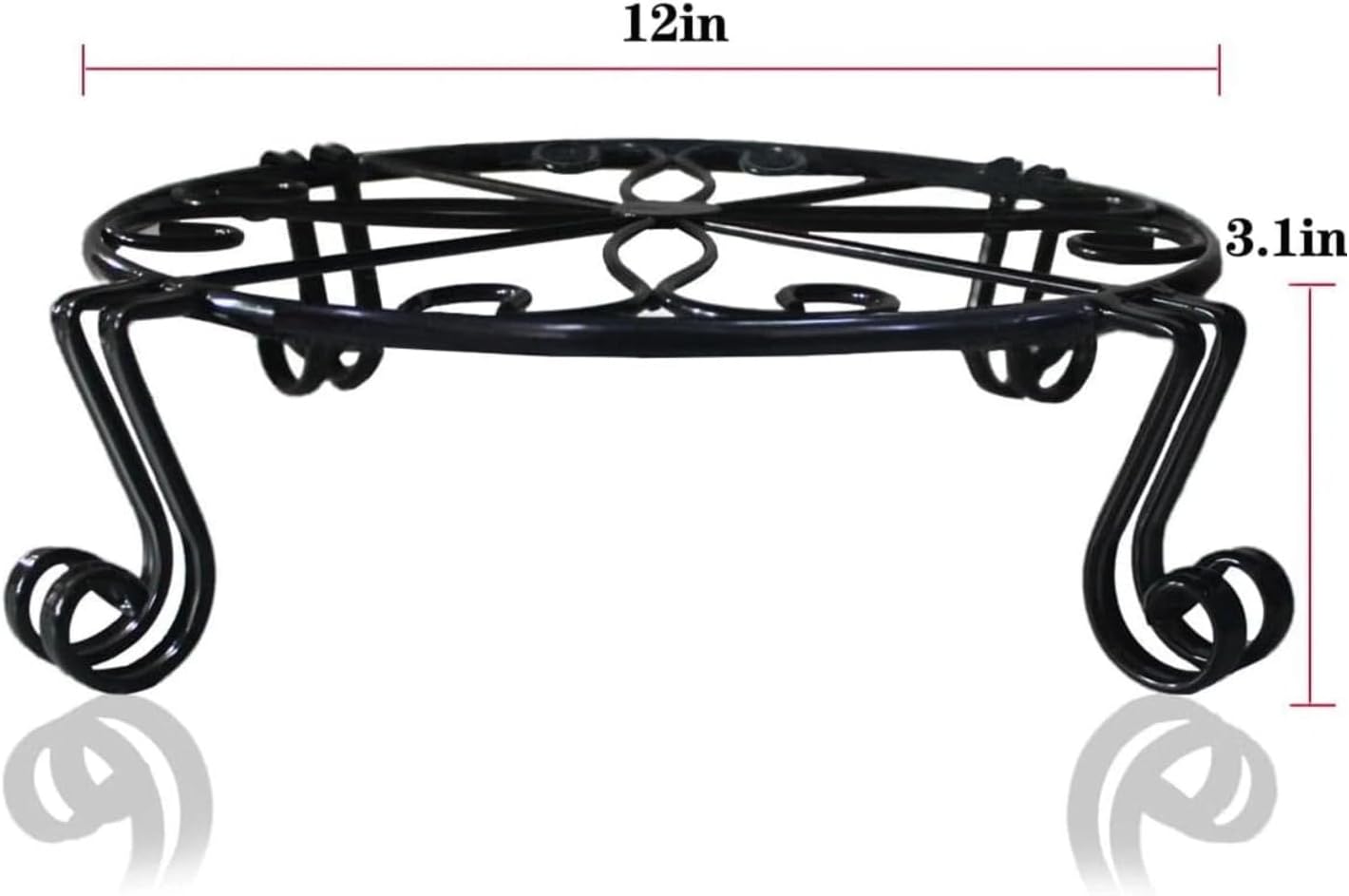 Metal Plant Stand for Pots - Rustproof Iron Round Holder for Indoor and Outdoor Garden Decor