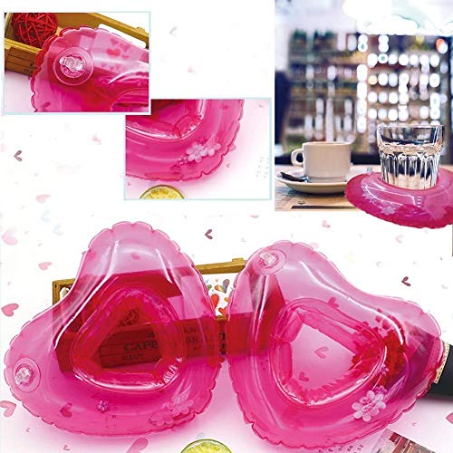 Amaza 15 stück Aufblasbare Getränkehalter Set mit 1 Luftpumpe für Schwimmbad