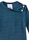 Sanetta Body langarm Blau aus Merinowolle & Seide | Hochwertiger und nachhaltiger Body für Mädchen & Jungen aus Wolle-Seide-Mix. Baby Body