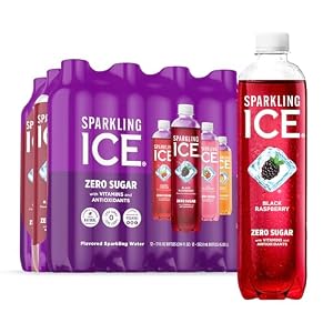 Sparkling Ice Purple Variety Pack, Flavored Water, Zero Sugar, with Vitamins and Antioxidants, 17 fl oz, 12 count (Black Raspberry, Cherry Limeade, Orange Mango, Kiwi Strawberry)