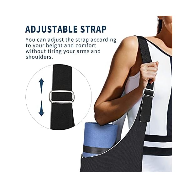 PACEARTH Yoga Mat Bag, 40" x 15” Large Size Yoga Mat Carrier, Reversible Two-Tone Yoga Mat Tote, Fits Most Size Mats