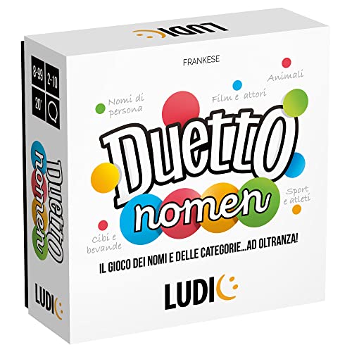 Ludic Duetto Nomen Un Défi De Mots Super Impliquant It55423 Jeu De Société pour La Famille pour 2-6 Joueurs Made in Italy