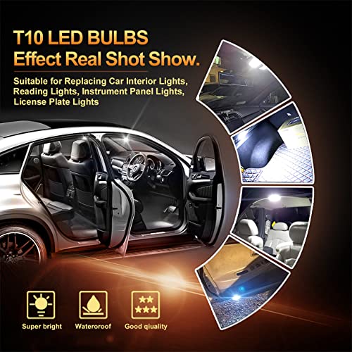 Lampadina LED W5W, LOFIR 6500K Xenon Bianco 300%+