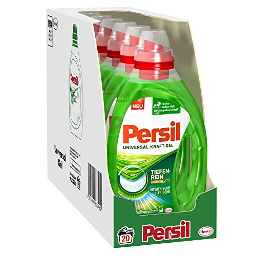 Persil Universal Kraft-Gel Flüssigwaschmittel (120 Waschladungen), Vollwaschmittel mit Tiefenrein-Plus Technologie bekämpft hartnäckigste Flecken für strahlende Reinheit