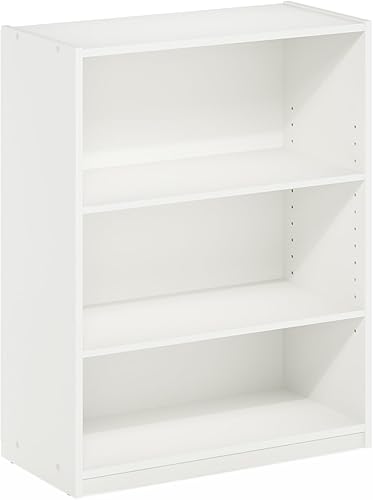 Miniatura 174 de Furinno Jaya Simple Home Estantería ajustable de 3 niveles, blanco Blanco,Negro -,Pino ámbar,Nuez Columbia,Espresso,Roble Frech