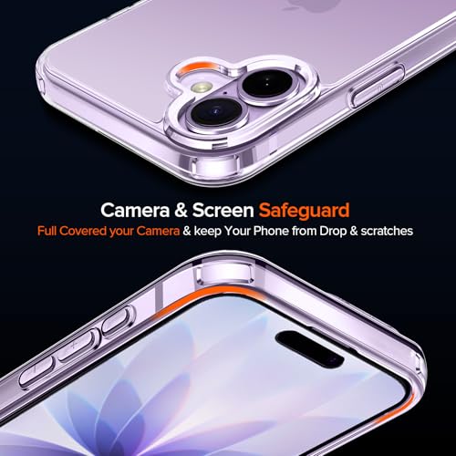 ivoler 3-in-1 Clear Case Designed for iPhone 17 6.3'' 2025 with 2 Pack Tempered Glass Screen Protector Military Shockproof Protective Hard Back Slim for iPhone 17 Cover - Clear by ivoler - Image 5