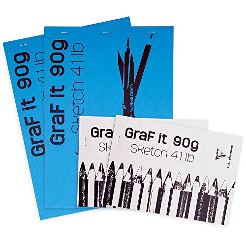 Bloc GraF'iT Clairefontaine carnet de dessin A4 et bloc notes A5 à feuilles blanches
