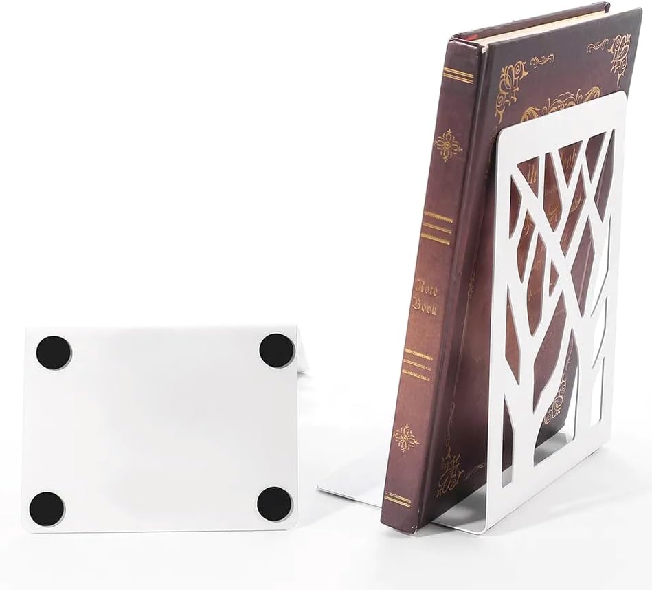 Miniatura 2 de Sujetalibros de metal con diseño de árbol personalizado para estantes, extremos decorativos de diseño moderno, tapón de libro, soporte de soporte -