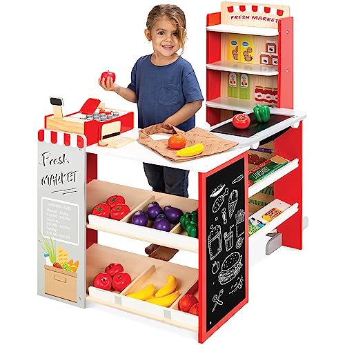 Best Choice Products Pretend Play Grocery Store Wooden Supermarke...