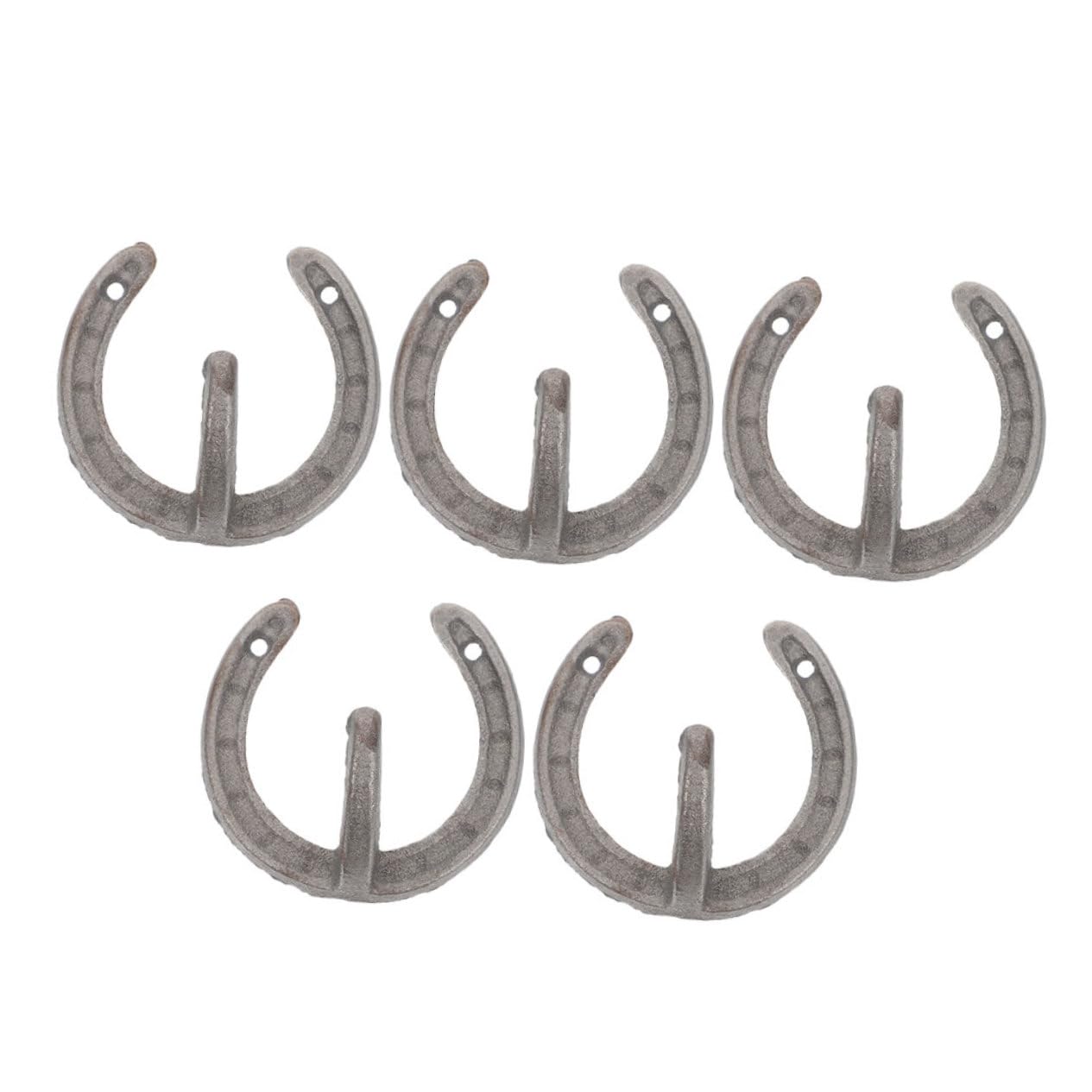 Hufeisen als Aufbewahrungsorganizer 5 Stück-pack Wandhaken aus Eisen Garderobenwandaufhänger im Retro Stil mit Glatter Oberfläche und Formstabil für Zuhause