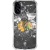 Skinit Clear Phone Case Compatible with iPhone 17 - Officially Licensed NHL Chicago Blackhawks Frozen Design