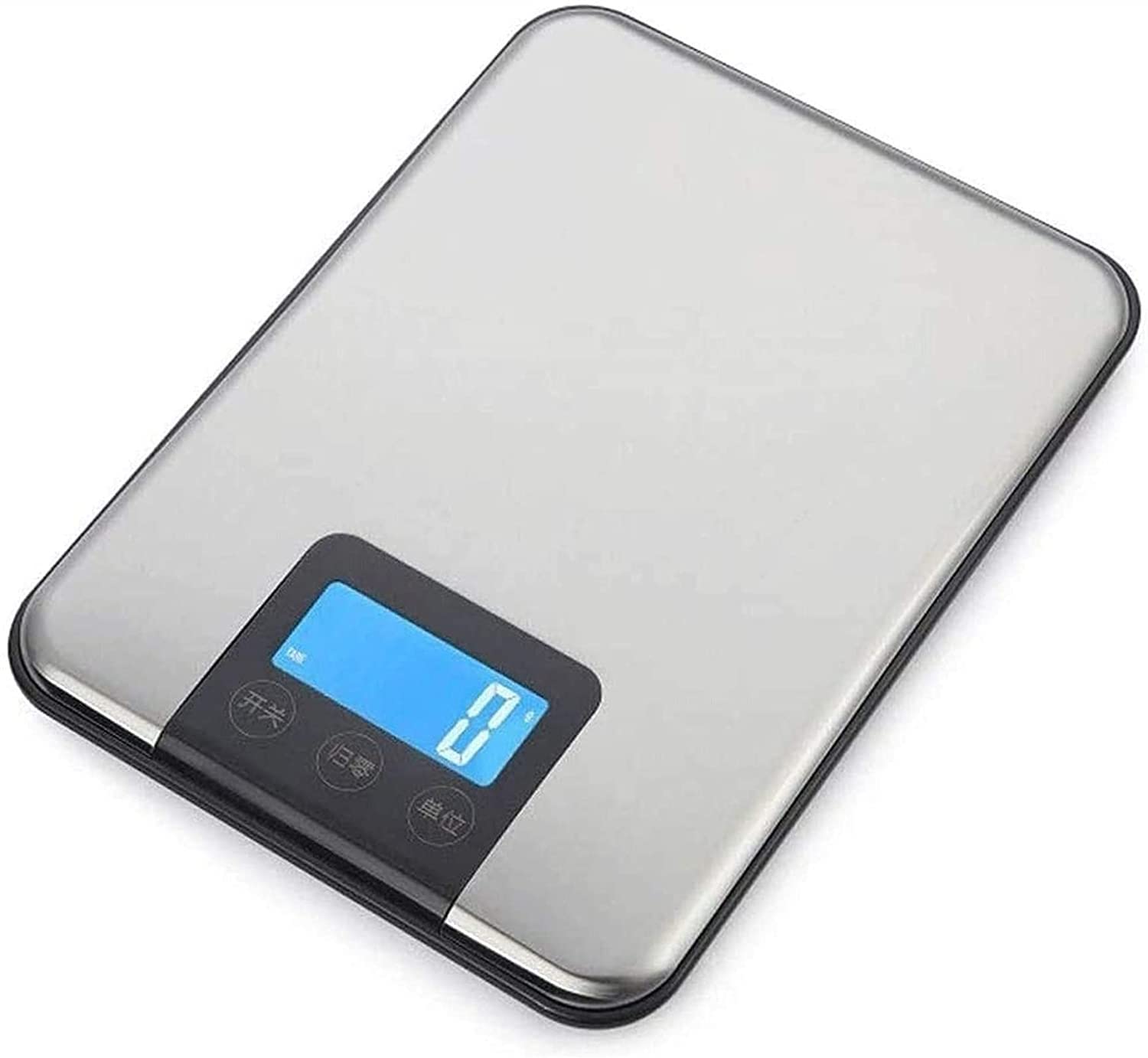 Lebensmittelwaage, 10 kg, digitale Küchenwaage, Gewicht Gramm und oz zum Kochen, Backen, 1 g präzise Skalierung, Edelstahl