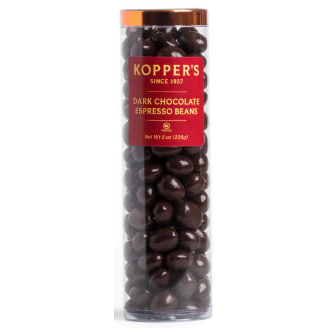 Kopper's Gourmet Dark Chocolate Covered Espresso Beans 8