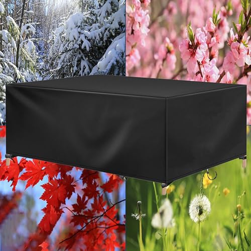 AJALGZ Bâche de Protection pour Salon de Jardin Imperméable Housse Table de Jardin 180x100x80cm/Longueur x Largeur x Hauteur Résistant aux UV 420D Oxford Housse de Meubles Housse Salon de Jardin