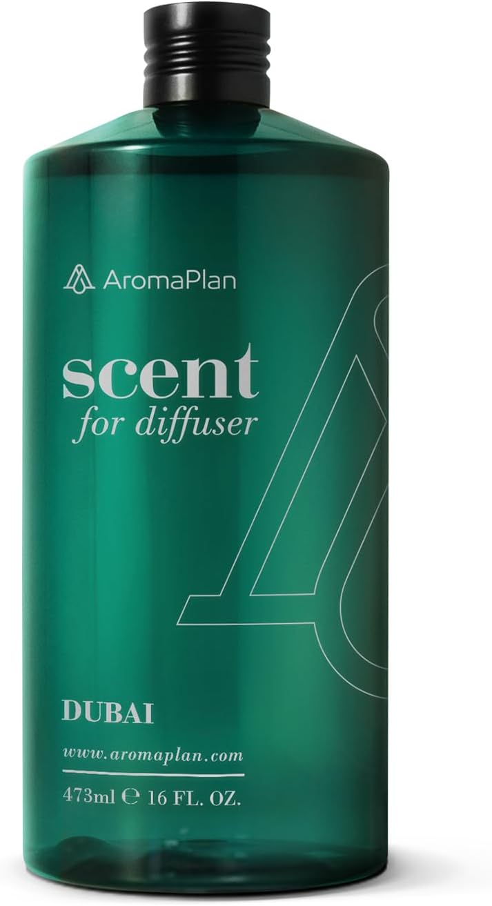 Aromaplan Hotel Scents Dubai 16 Fl Oz (473ml), Home Luxury Aroma & Hotel Diffuser Oil- Hotel Diffuser Oil for Aromatherapy- USA Made, Bigger Bottle, Bolder Aroma & Longer Lasting