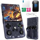 R36Max Handheld Game Console - Preloaded 18000+ Classic Games, for Gamer Dads Video Game Console (64Gb Translucent Grey)