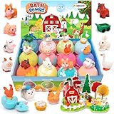 Bath Bombs for Kids with Surprise Inside for Girls Boys Toddlers Kids Bath Bombs Set with Toys Inside Safe Handmade Bubble Bath Fizzy Bath Bomb for Christmas