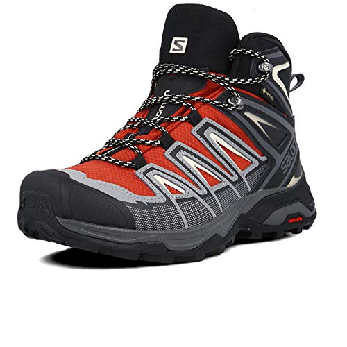Salomon X Ultra 3 Mid Gore-Tex (wasserdicht) Herren Trekking- & Wanderschuhe, Orange (Burnt Brick/Black/Bleached Sand), 41 1/3 EU