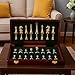 11Inch Large Deluxe Metal Chess Set - Portable Wooden Box with Alloy Pieces, Folding Board, Ideal for Adults
