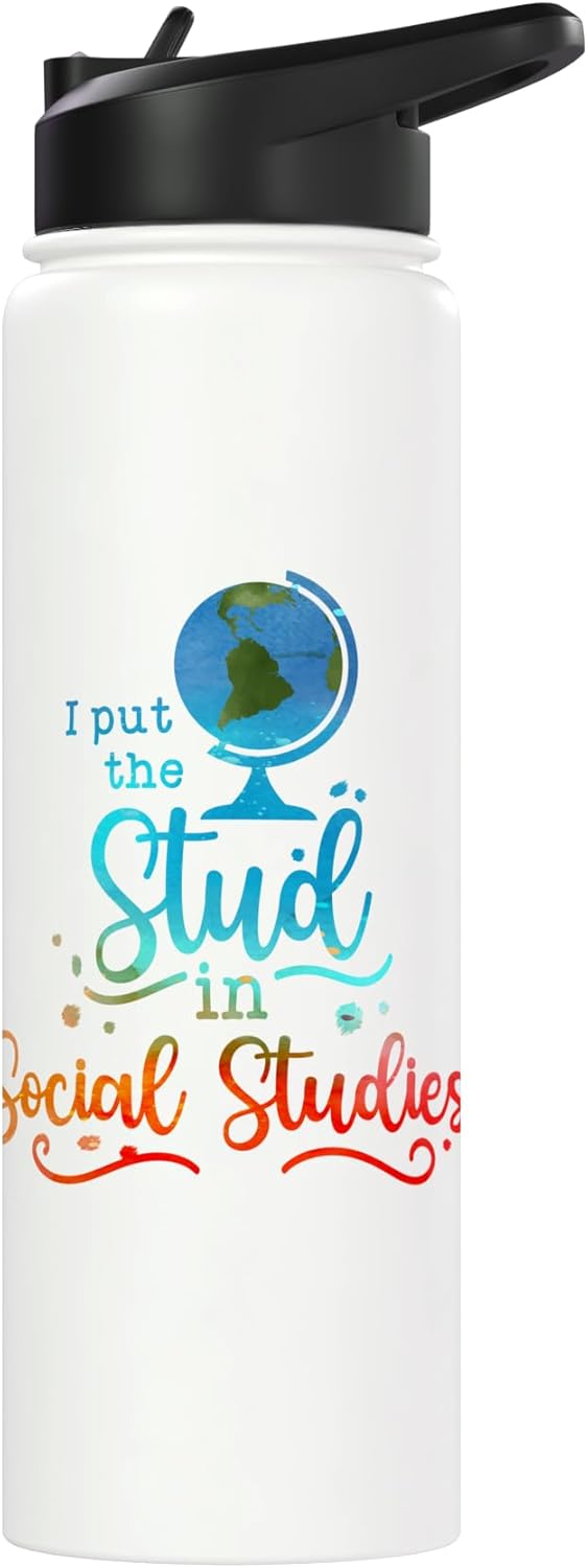 Social Studies Teacher Funny Social Studies Teaching Stainless Steel Insulated Water Bottle