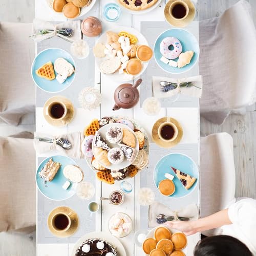 Image of YELONA Placemats for Dining Table - Heat Resistant, Non-Slip & Washable PVC Vinyl Table Mats - Set of 4, 45 x 30 cm (Glacier Grey)