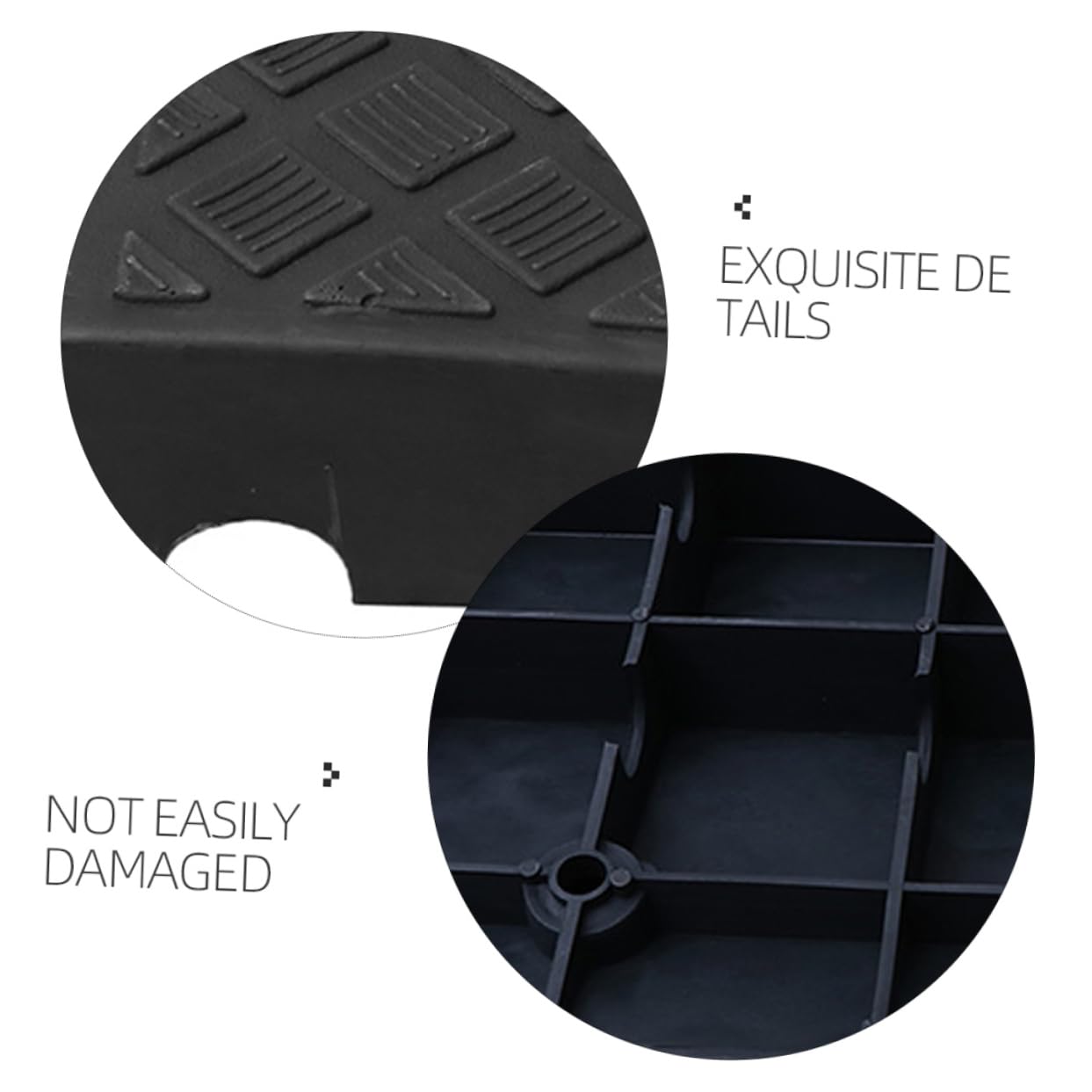 Gatuida Pedana per Soglia Auto e Casa, 10cm, Plastica Nera, Antiscivolo e Resistente All’usura, per Gradino e Marciapiede