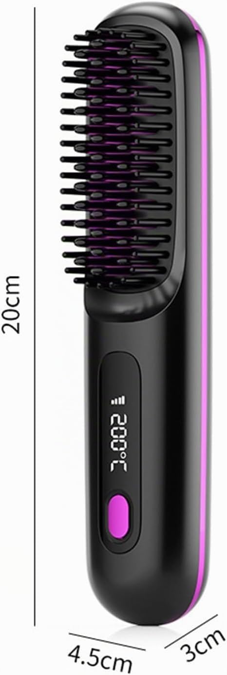 suavelia cepillo pelo corto,cepillo inalambrico pelo suavelia,Bellabrush Pro Hair Brush,heated Hair Brush,Adjustable Temperature Anti-Scald,cordless Hair Straightener,Portable Straightener