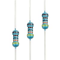 Vista 63 de 100pcs 1 ohm Resistor 1/4w (0.25 W) Resistencia fija de película metálica de tolerancia ±1%, múltiples valores de resistencia opcional