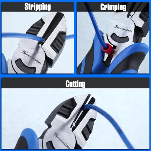 SPEEDWOX 6-Inch Multifunctional Tool Pliers: Multipurpose Diagonal Cutting Pliers with Stripper and Crimper - Image 2