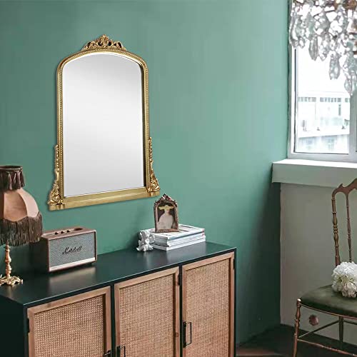 Decor Trends Traditional Ornate Arch Wall Mirror Vintage Fireplace Mirror Mantel Decor, Antique Gold, 36 Inches X28 Inches, Baroque Inspired Wall Mirror, 28 Inches W X 36 Inches L, 21004-Gd #TOP7