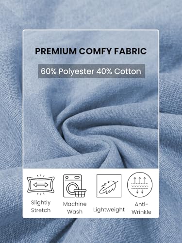 Image of GRECIILOOKS Men's Casual Denim Shirt's | Full Sleeve Regular Fit Jeans Shirt | Stylish Blue Denim Shirts for Men | Versatile for Everyday Wear