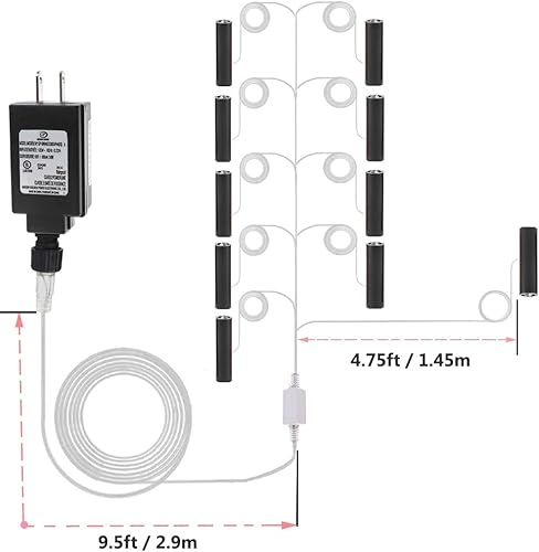 Miniatura 4 de Delinx 2 o 3 pilas AA LR6 R6 de repuesto, baterías falsas, 1 a 10 CA 120V a 3V 4.5V adaptador de fuente de alimentación para decoraciones de