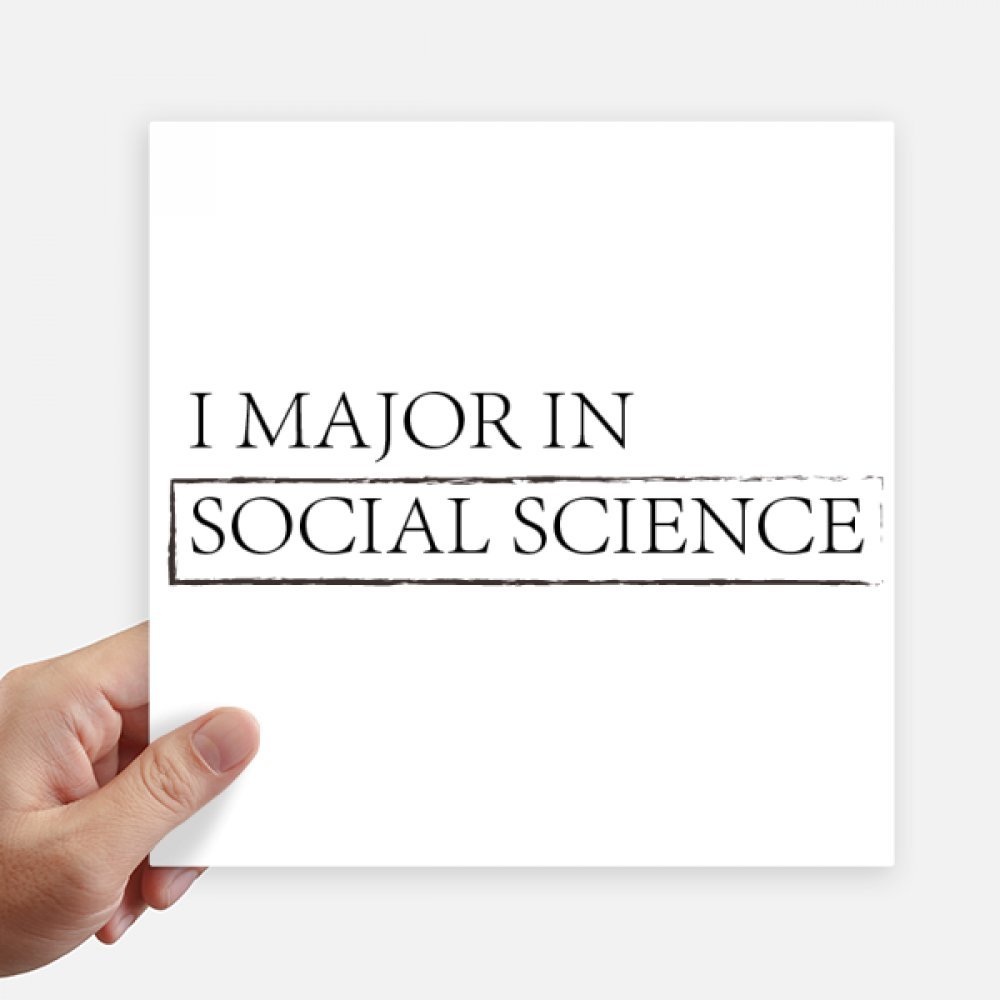 Autocollant Sciences sociales sticker valise moto ordi portable 20cm