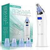 VOYOR 4-In-1 Limpiador de Poros Electrico Extractor Puntos Negros Kit Eliminador Puntos Negros Nariz Succionador de Punto Negro Quita Espinillas y Puntos Negros y Acné Cabezal de Reemplazo LCD BR610