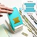 KW-triO Tab Punch DIY Index Tabs Puncher Tag Punch Paper Punch for Scrapbooking, Journaling Tabs, Bible Tabs, Book Tabs, Planner Inserts and More Projects (Tab Punch), Cyan