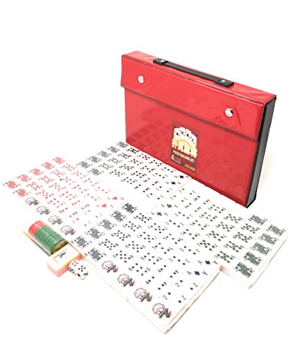 Mahjong Tiles Poker Rummy Juego de Mesa 120 Fichas