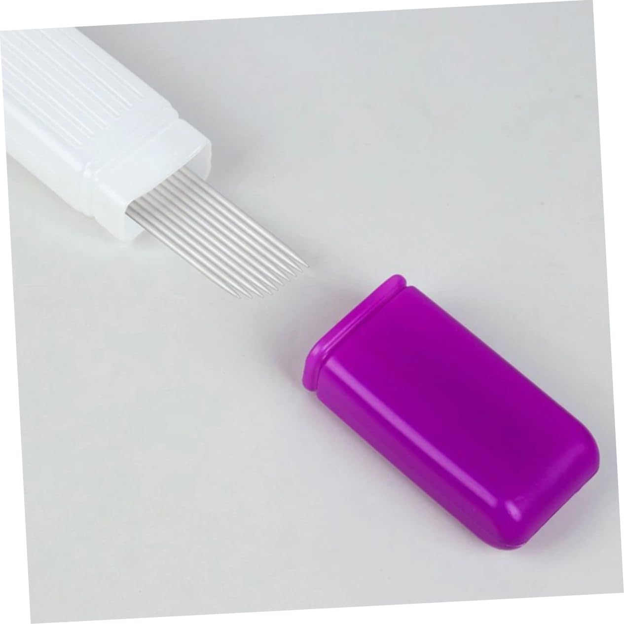 KOCKSHION Contenedor De Agujas De Tejer Tubo Organizador De Agujas De Costura Almacenamiento Práctico Y Elegante Para Manualidades Para Casa Y Comercial 2 Piezas X 4